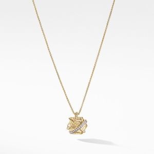 David Yurman 18k Yellow Gold Cable Wrap Necklace Citrine